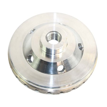 SPECIALTY DIAMOND 4 Inch Diamond Turbo Cup Wheel 5/8 Inch x 11 Threads Aluminum Body 4ATCW